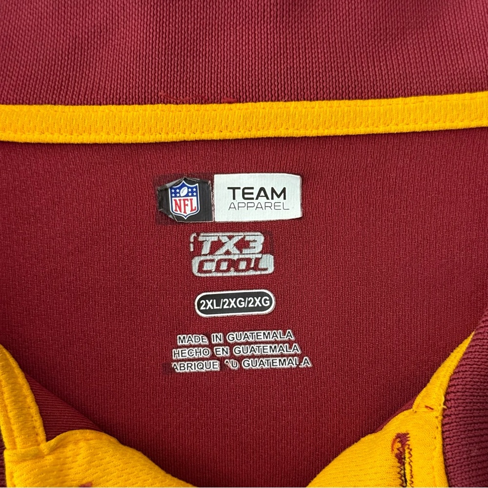 Washington Redskins Polo Shirt 2XL TX3 Cool Maroon & Gold - Picture 5 of 6